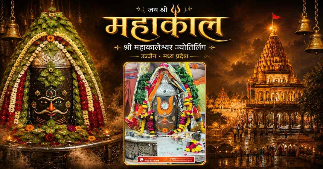 उज्जैन में महाकाल की भस्म आरती में सैकड़ों श्रद्धालुओं ने लिया भाग