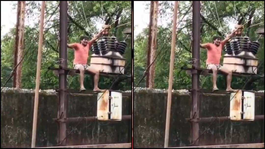 शहडोल में युवक ने बिजली कटने पर ट्रांसफॉर्मर पर चढ़कर कर्मचारियों के साथ की गाली-गलौज