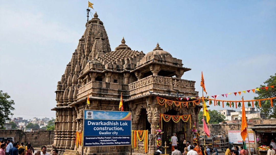 ग्वालियर को मिलेगा बाबा नीब करोरी का पहला मंदिर, द्वारिकाधीश लोक परिसर में शुरू हुआ निर्माण कार्य